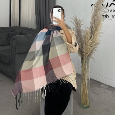 شال چهار خونه رنگی کد 260161