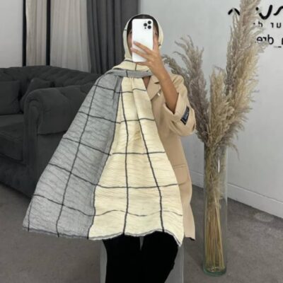 شال پلیسه چهار خونه کد 260164
