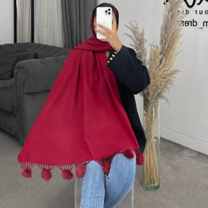 شال توپ توپی ساده کد 260165 - Image 3