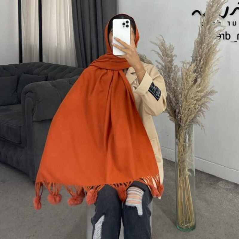 شال توپ توپی ساده کد 260165 - Image 6