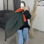 شال پلیسه منگوله دار کد 260175 - Image 4