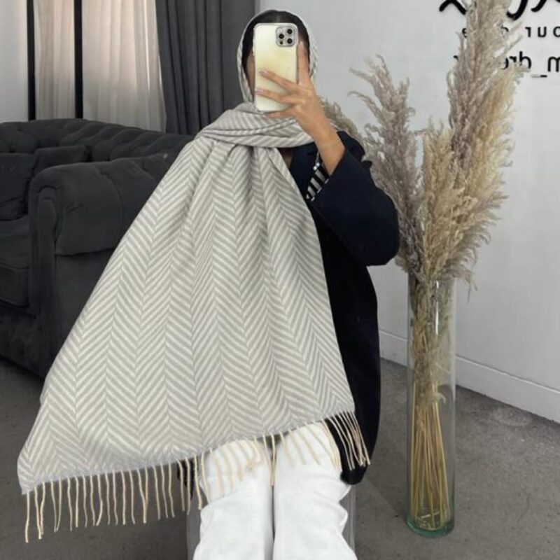 شال پاییزه راه راه کد 260176 - Image 1