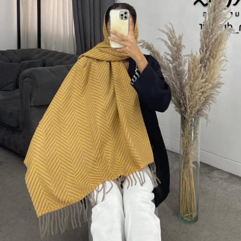 شال پاییزه راه راه کد 260176 - Image 2