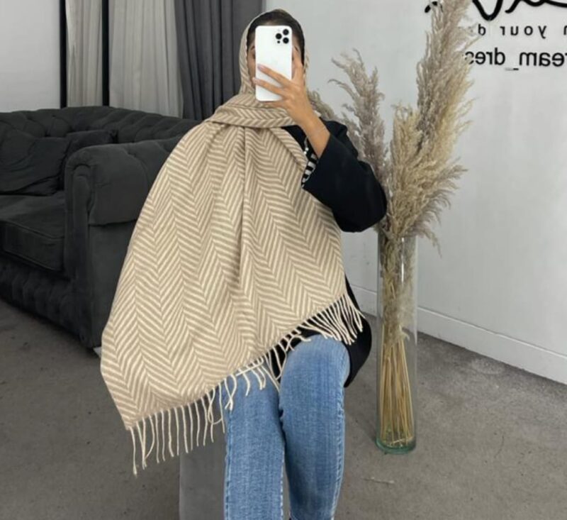 شال پاییزه راه راه کد 260176 - Image 6