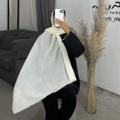شال پلیسه تک رنگ کد 260182