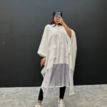 مانتو جلو بسته پایین توری کد 200209