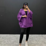 مانتو سگک دار کد 200635