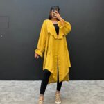 مانتو بلند چاکدار کد 200277