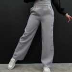 شلوار پارچه ای کمر پلیسه کد 100817