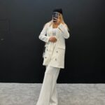 مانتو کتی سر استین دکمه کد 200196