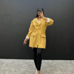 مانتو مازراتی کمر سگک کد 200204