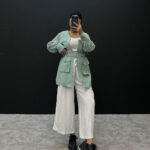 مانتو کوتاه کمربندی کد 200361