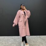 مانتو بلند مغزی دوزی کد 200258