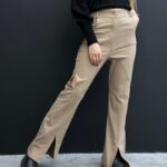 شلوار بوت کات کتان کد 101234