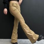 شلوار کتان بوت کات کد 101575