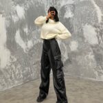 شلوار کارگو چرم کد 102275