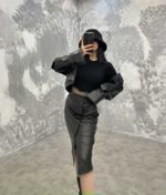 دامن چرم کد 240098 - Image 2