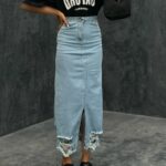 دامن جین کد 240357